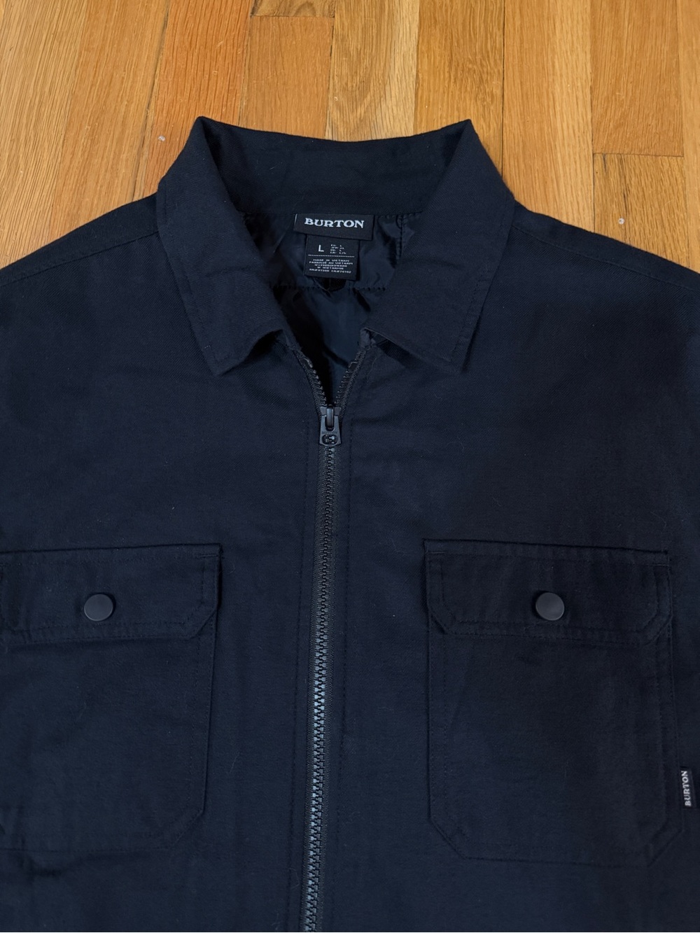 Burton Black Zip-Front Insulated Jacket (L) - Picture 3 of 11
